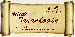 Adam Taranković vizit kartica